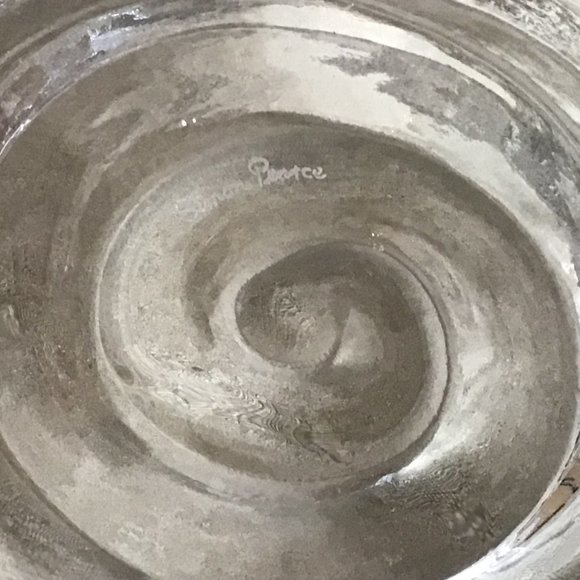 Simon Pearce Art Glass Display or Serving Bowl Hand Blown Heavy Glass - Picture 6 of 11